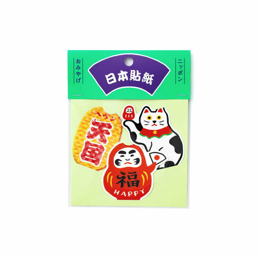 Japanese Retro DieCut Sticker Set of 3