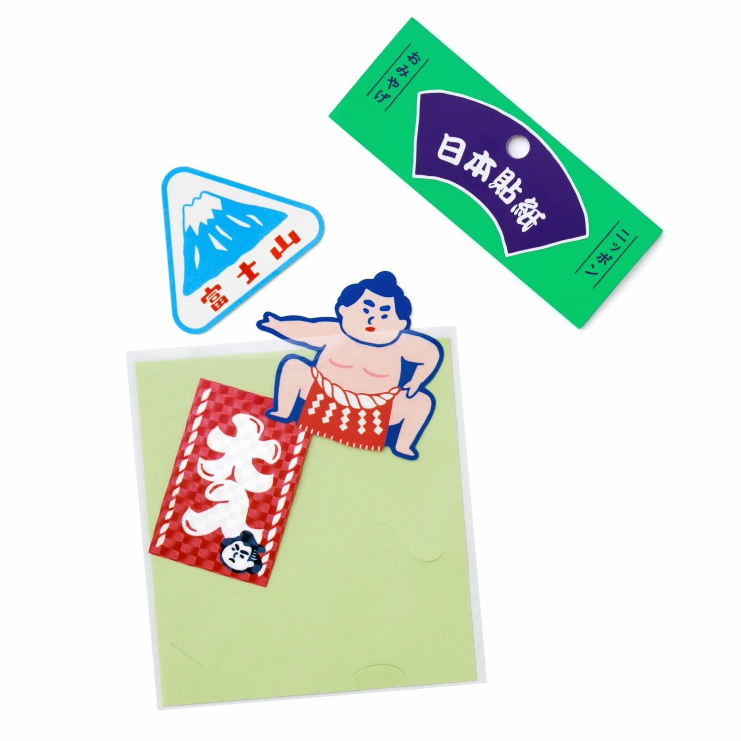 Japanese Retro DieCut Sticker Set of 3