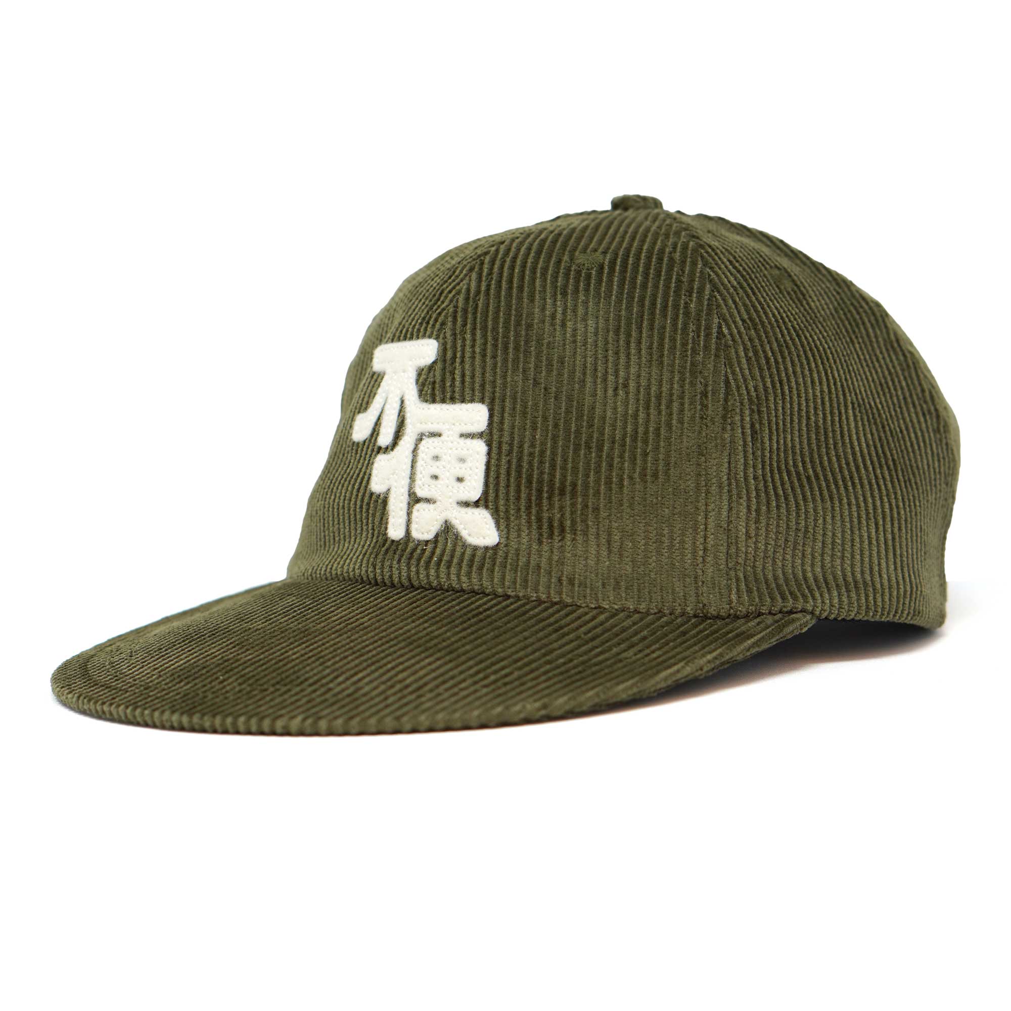 Long Bill Fuben Logo Hat / Olive Corduroy