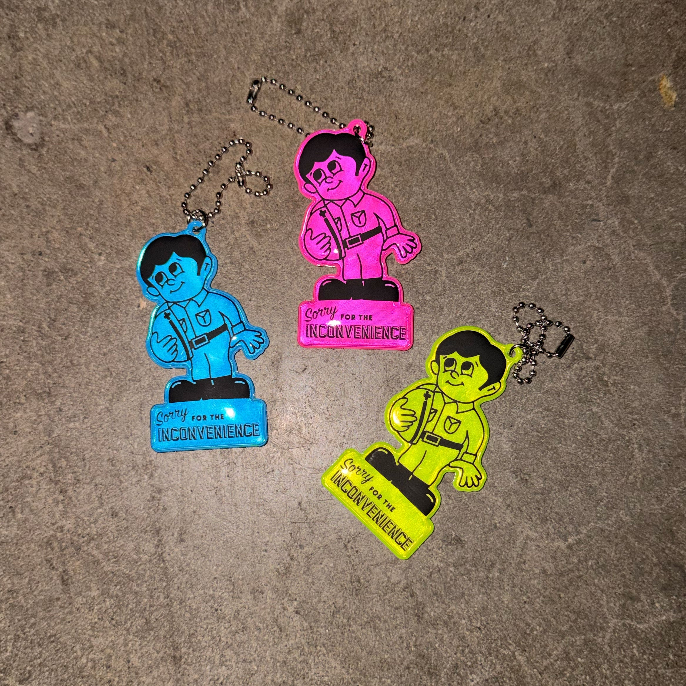 Reflective Keychain -Kanban Boy