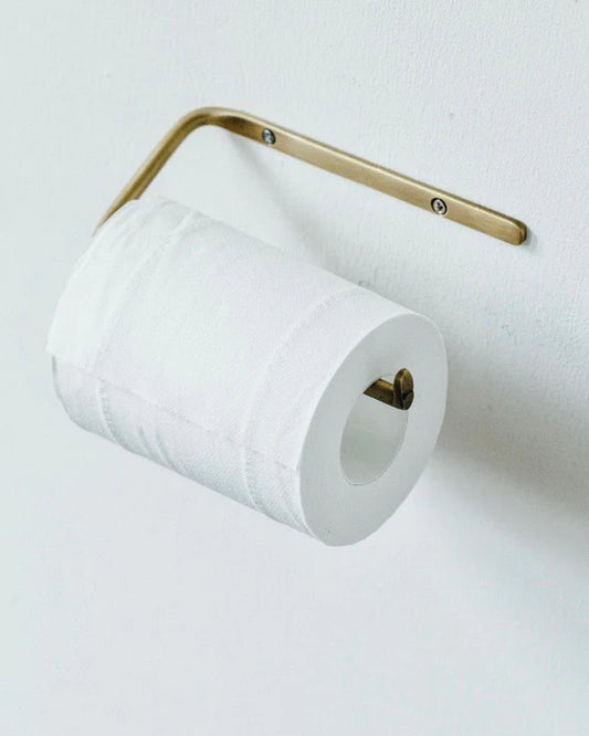 Fog linen work / Brass Toilet Paper Holder