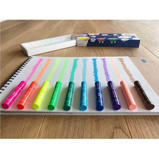 Neon Color Crayon 10 Colors Set
