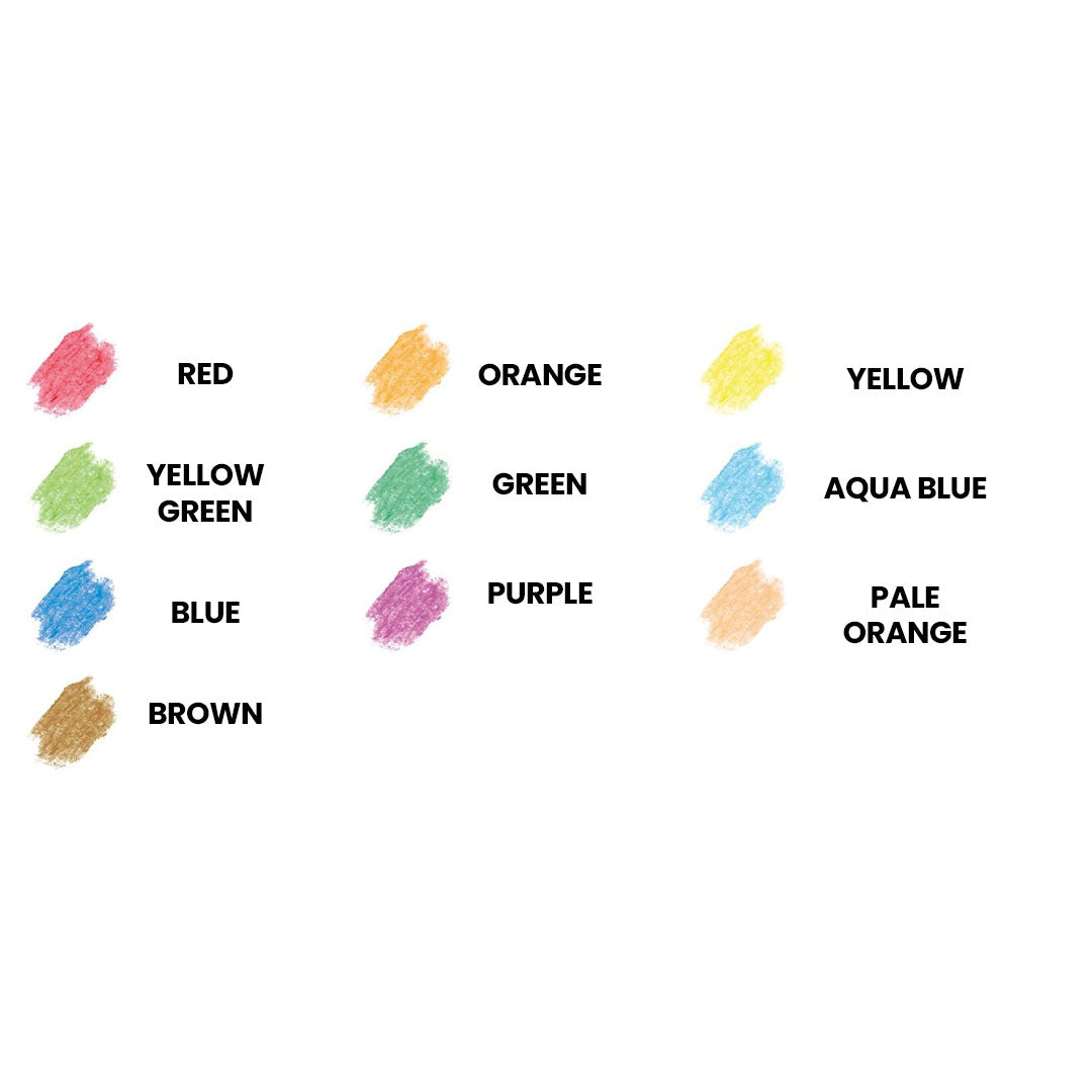 Translucent Crayon 10 Colors Set