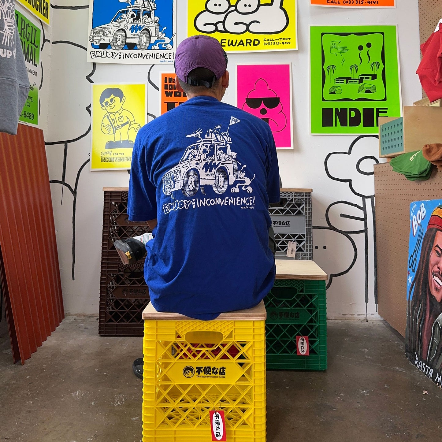 Kengo Aoki Art T-shirt -Blue