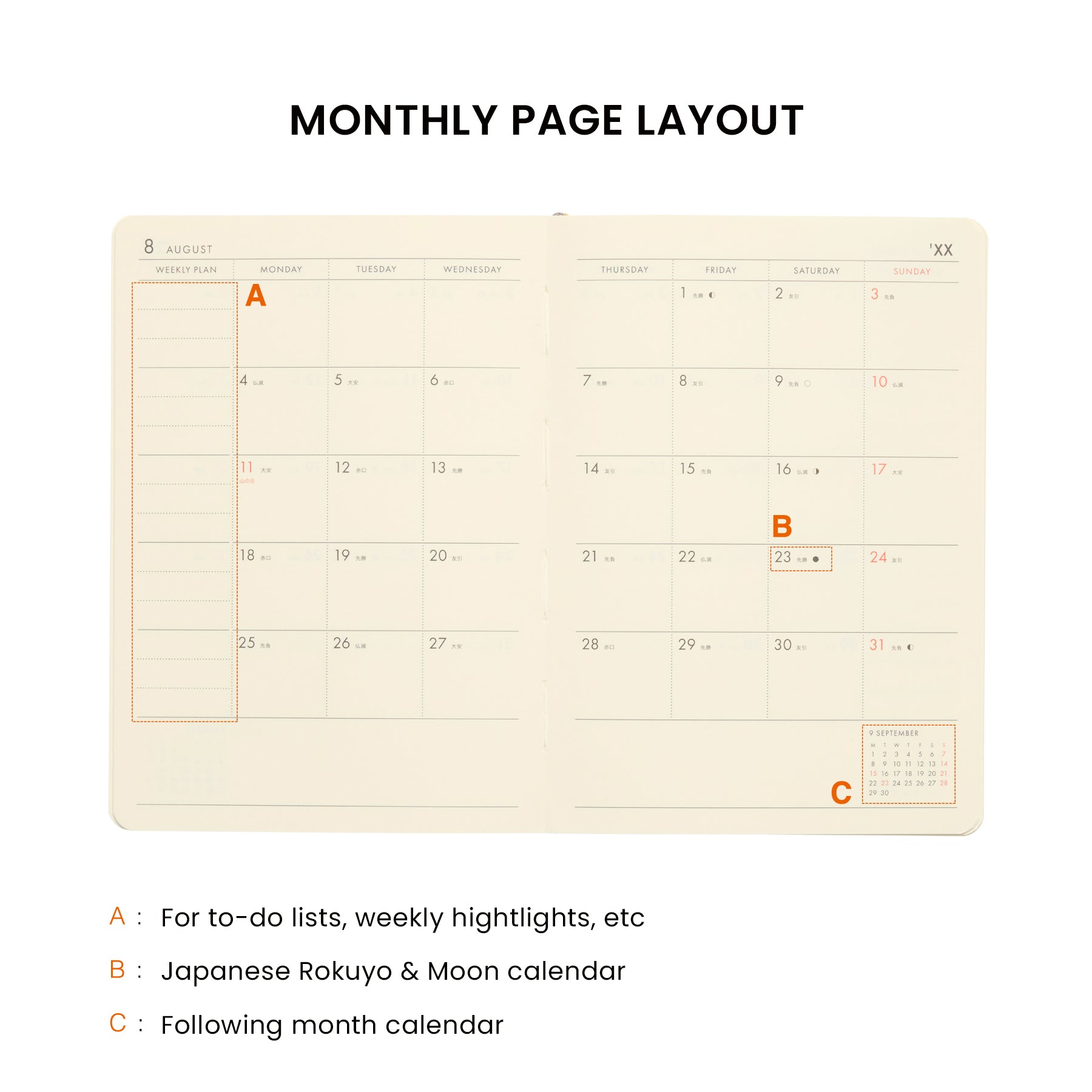 2026 Weekly Planner Diary A6