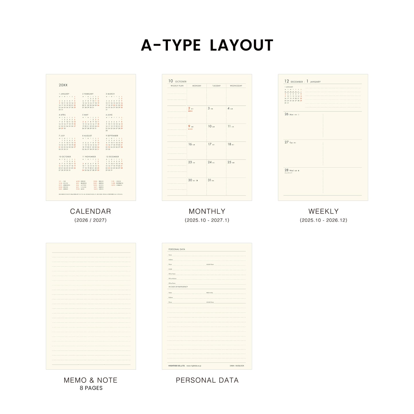 2026 Weekly Planner Honeybees A6