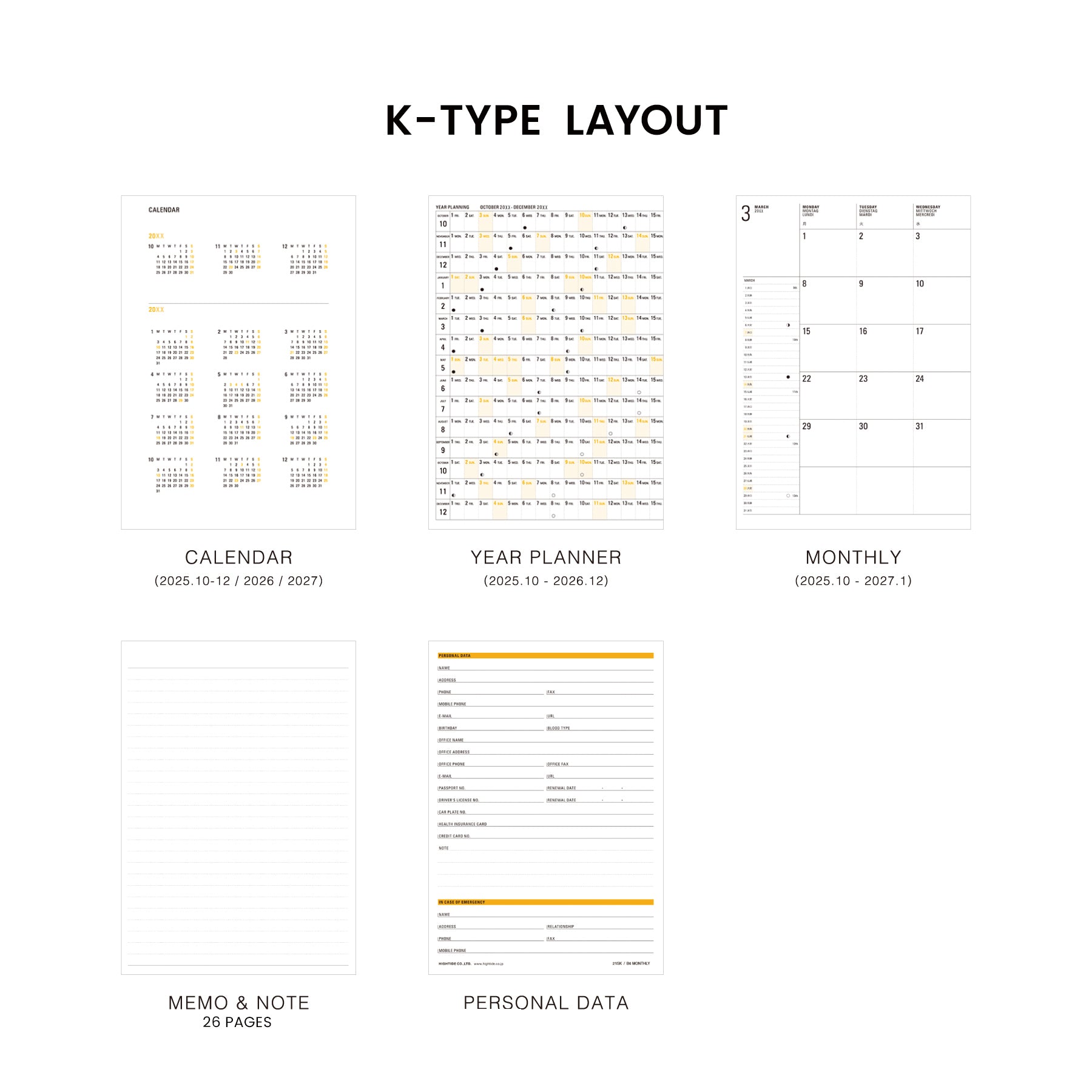 2026 Monthly Planner Iris B6