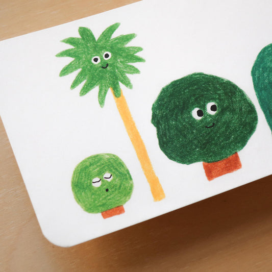 Postcard - Four Trees