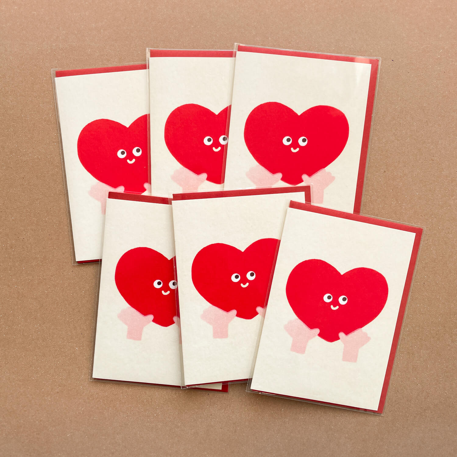 Card/ Set of 6 Heart