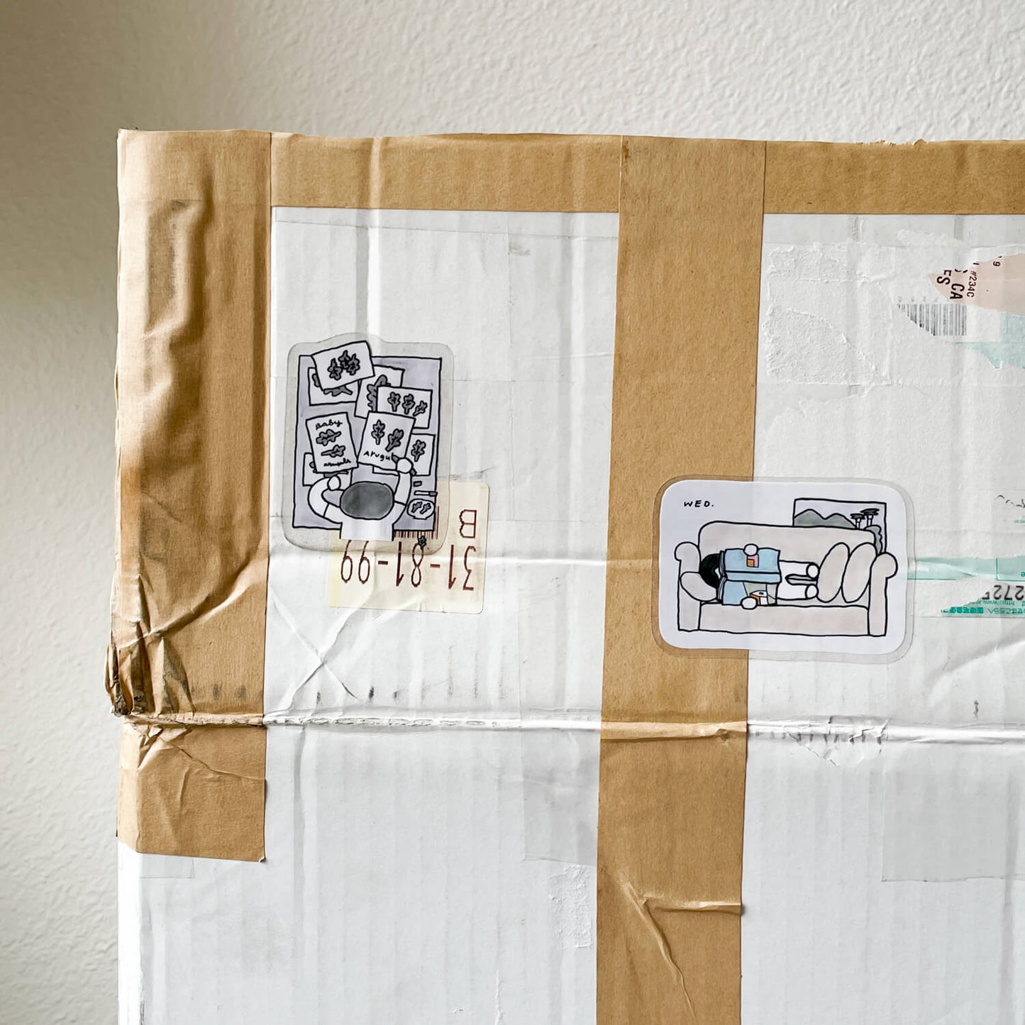 Sticker/ Reading on Sofa