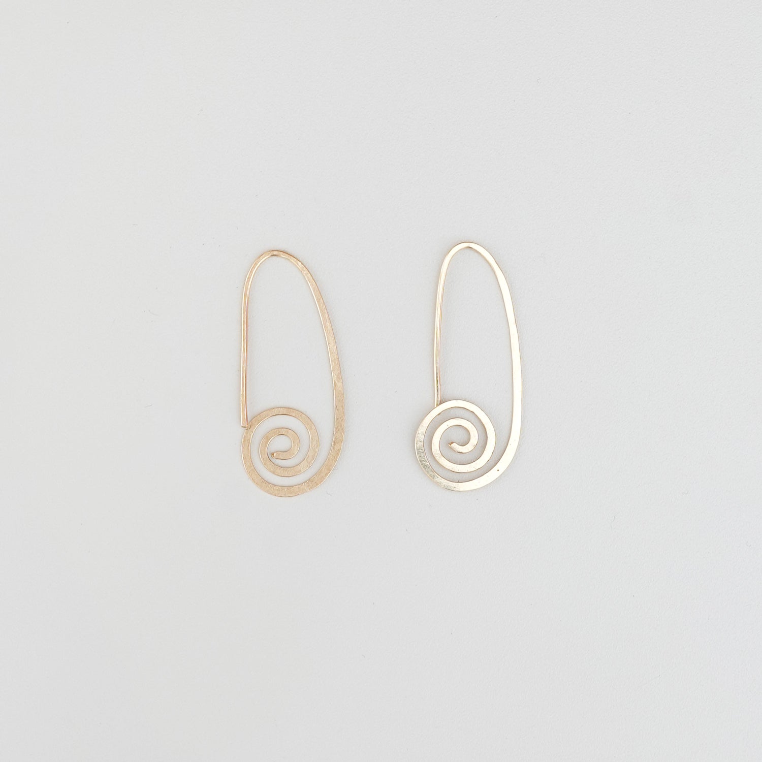 Spiral Drop Earrings / 14kt Gold Fill