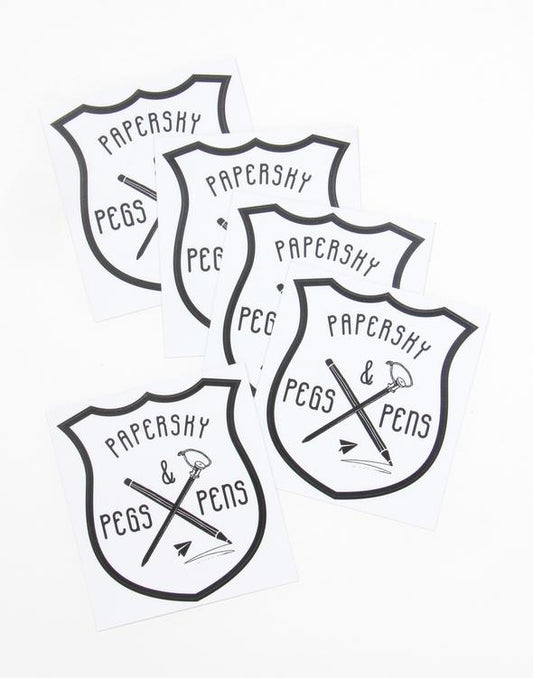 Pegs & Pens Sticker (PAPERSKY)