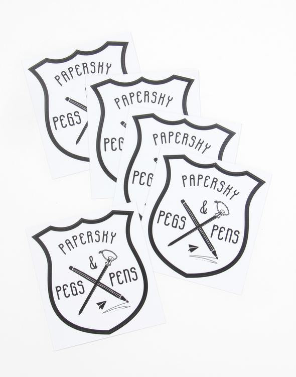 Pegs & Pens Sticker (PAPERSKY)