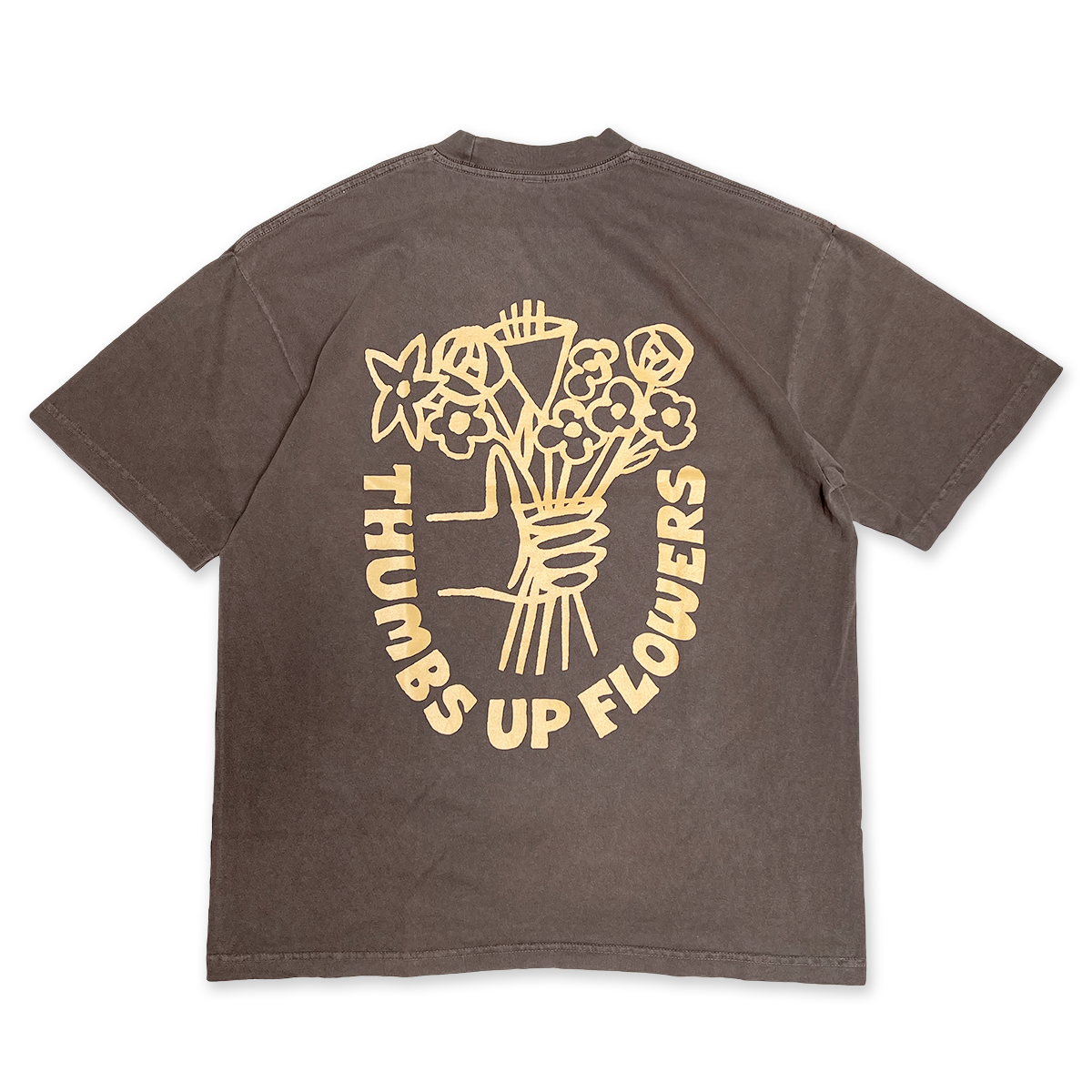 Thumbs Up Flowers Logo T-shirt / Clove