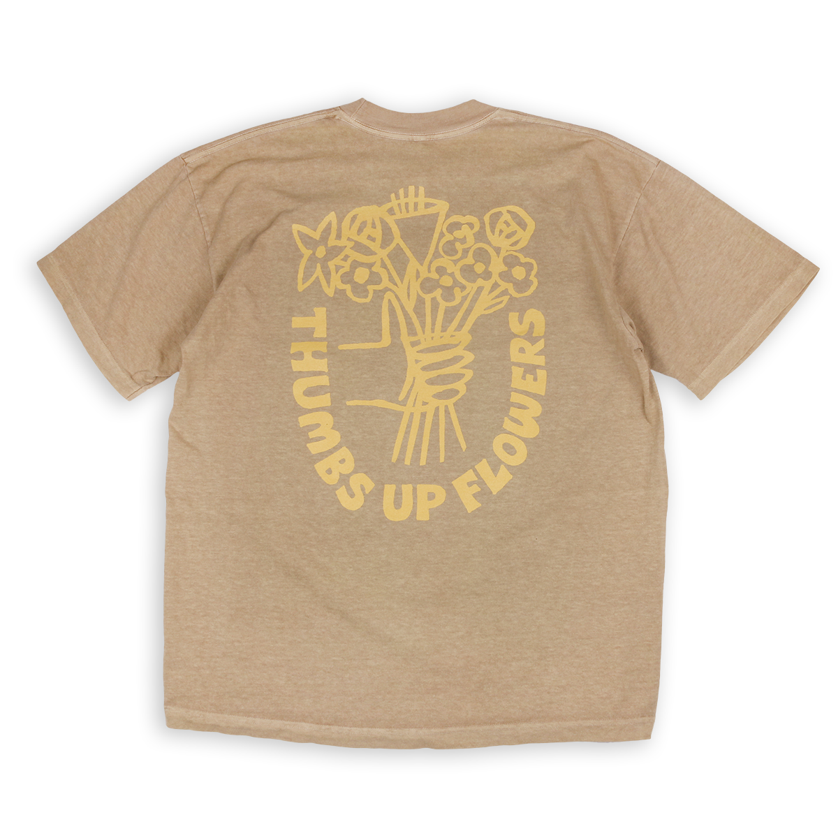 Thumbs Up Flowers Logo T-shirt -Mushroom-