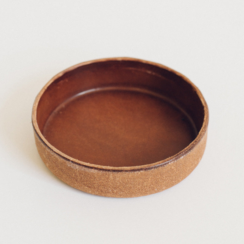 Leather Tray/ Small Round