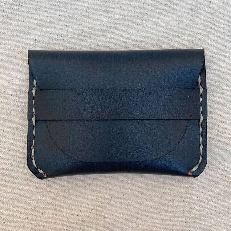 Stamped Fold Over Wallet / Indigo (MADE SOLID)