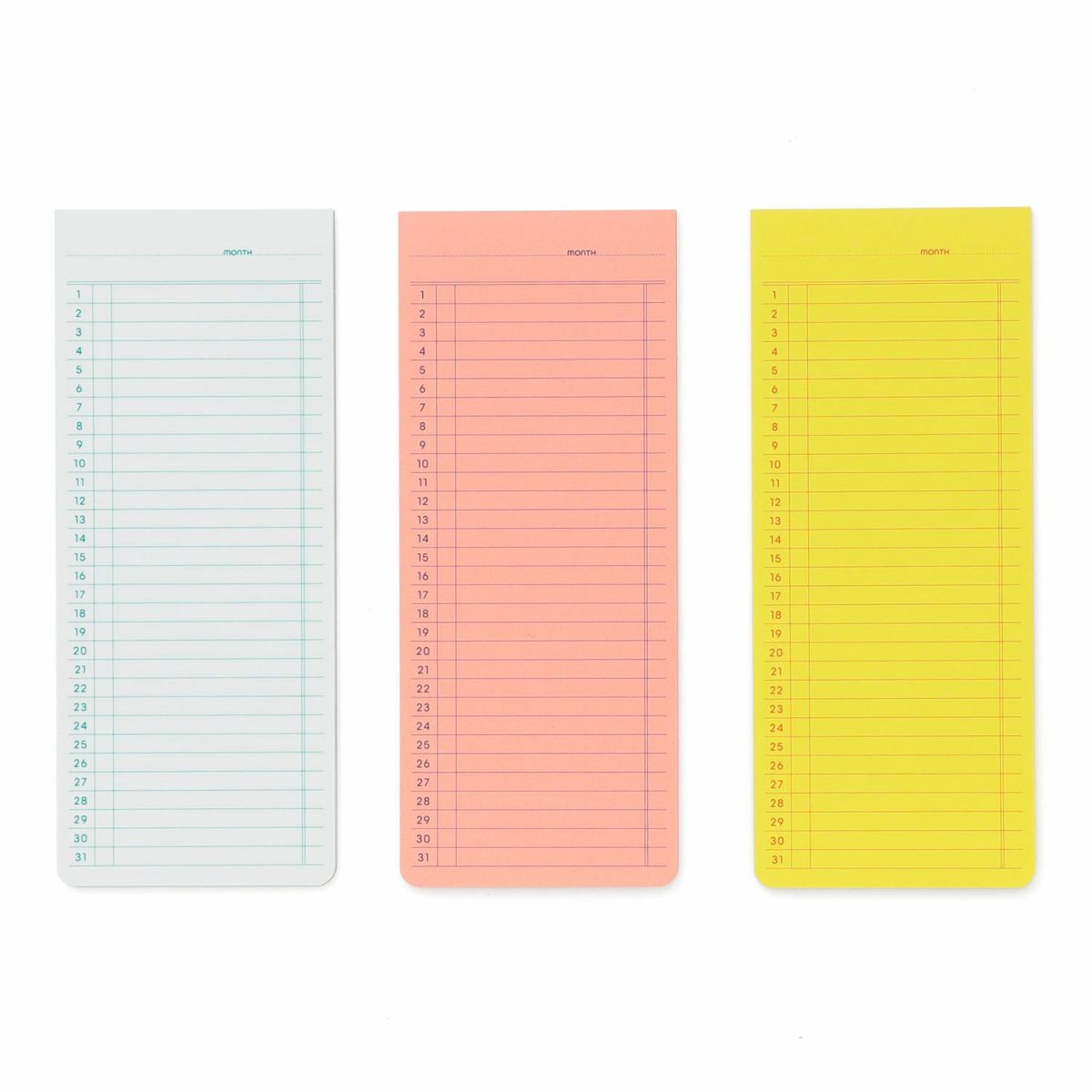 Sticky Memo Pad Monthly
