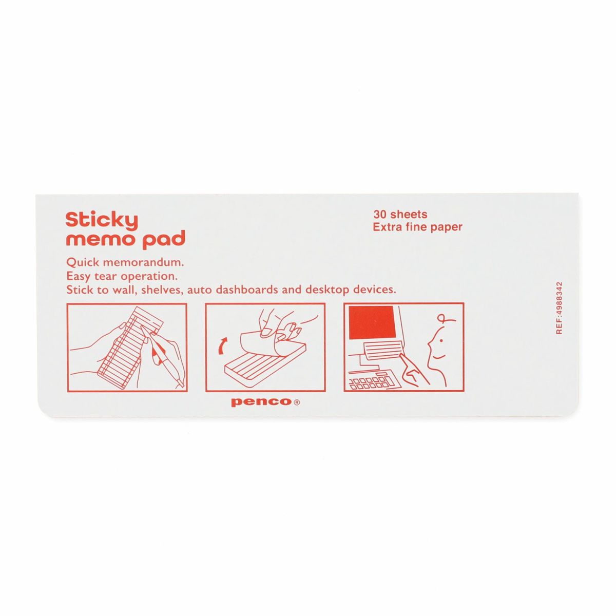 Sticky Memo Pad Weekly