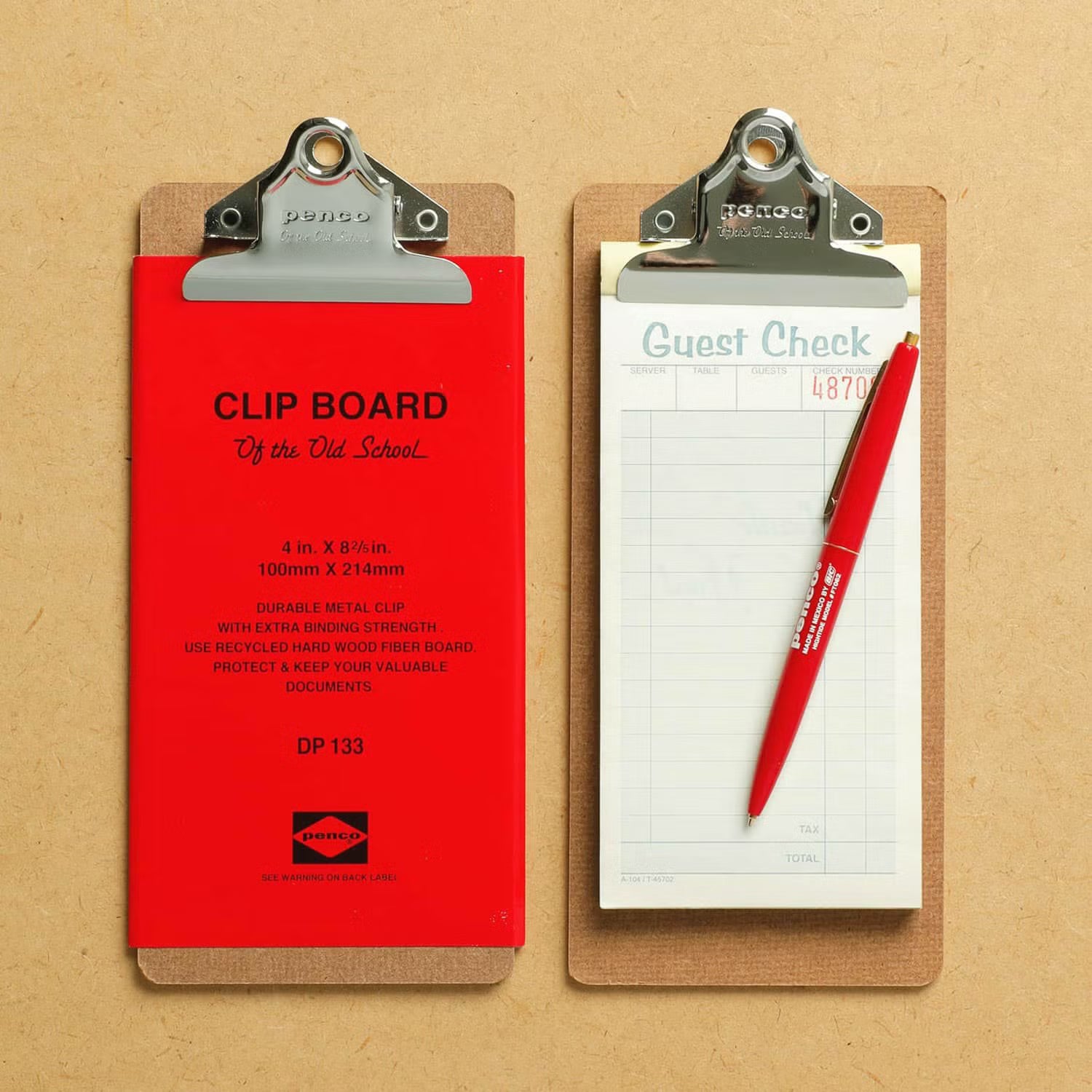 Old School Clipboard/ Check Size