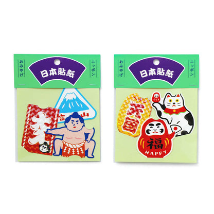 Japanese Retro DieCut Sticker Set of 3