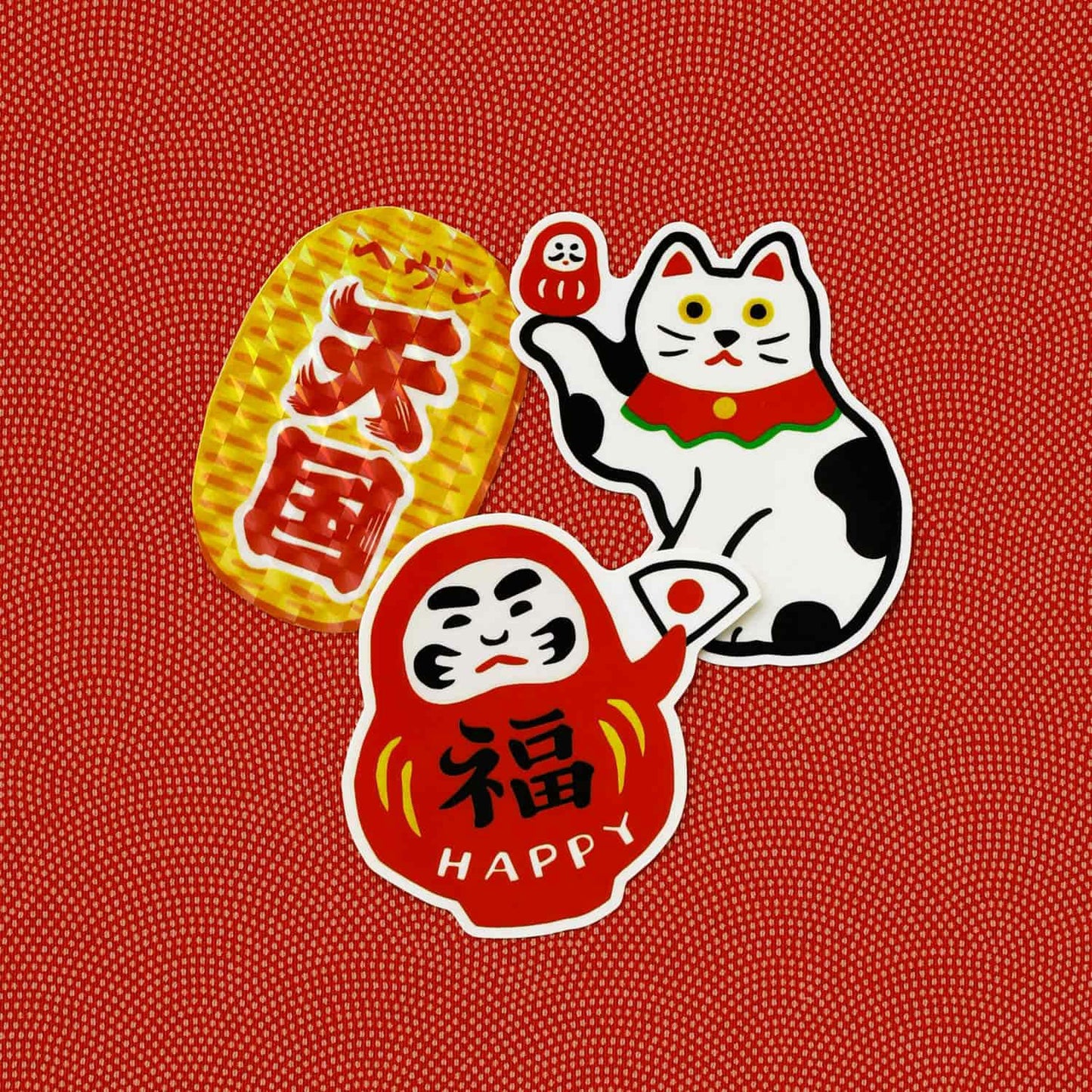Japanese Retro DieCut Sticker Set of 3