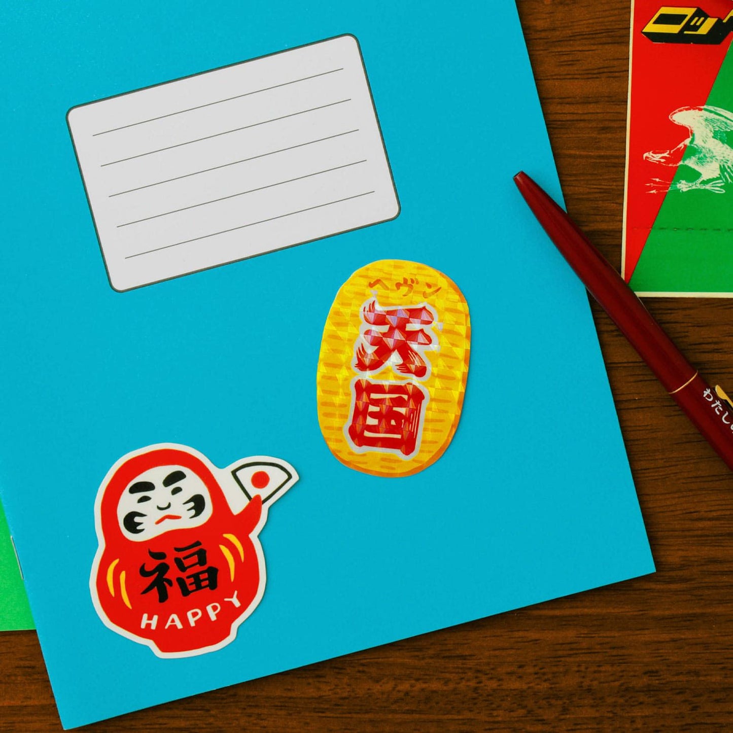 Japanese Retro DieCut Sticker Set of 3