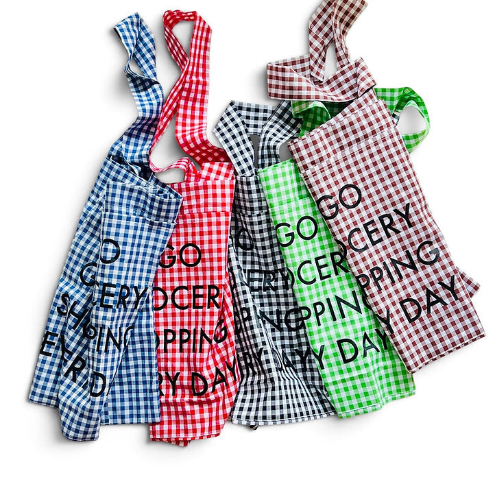 Gingham Check Market Tote
