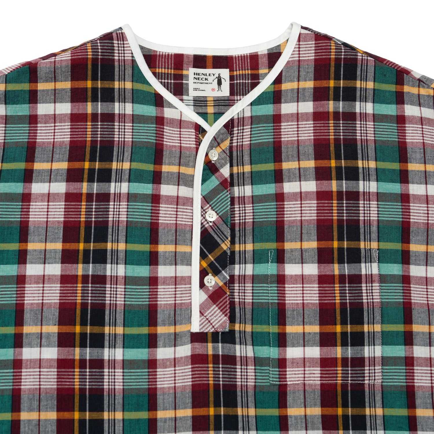 Henley Neck / Albert Madras Plaid