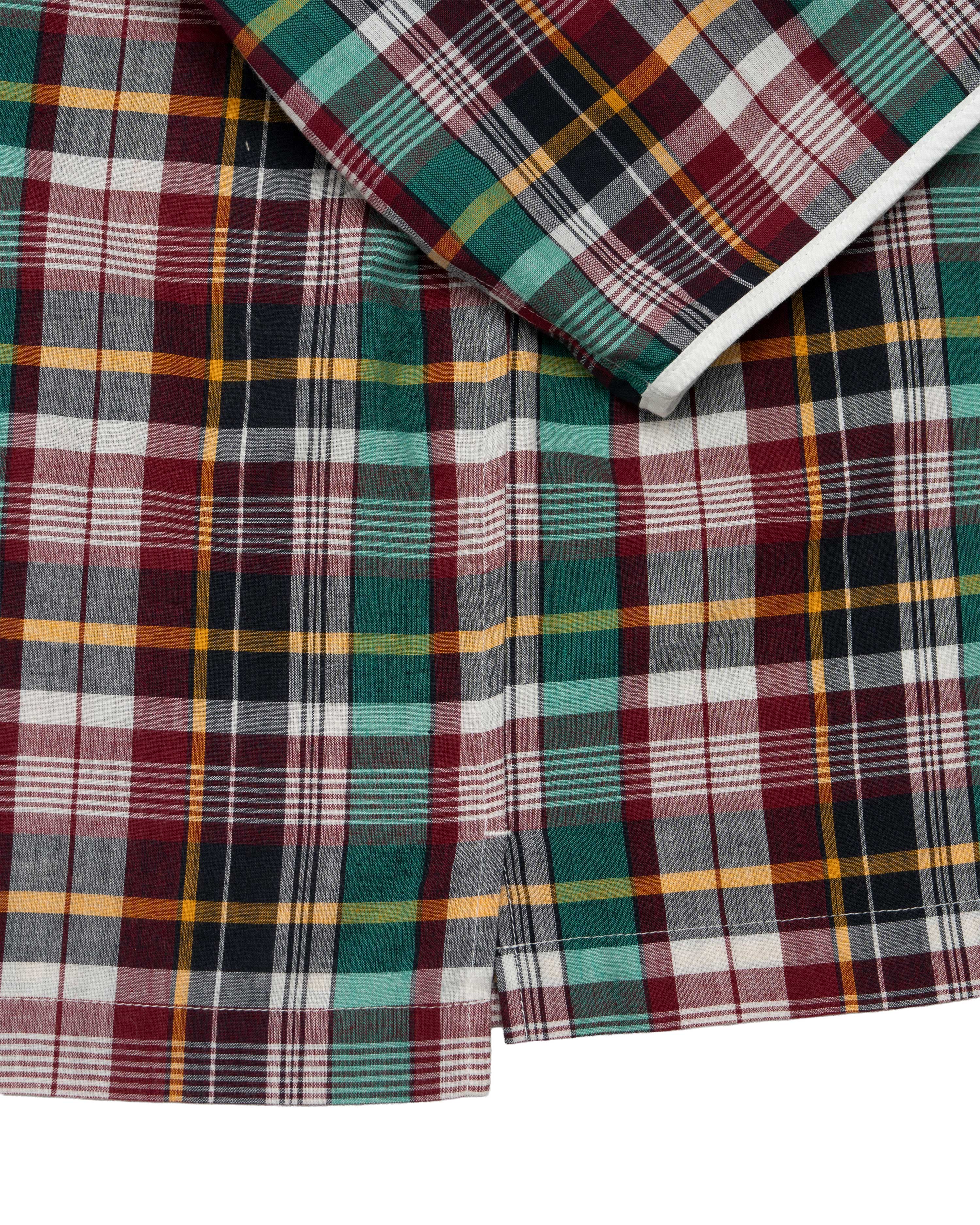 Henley Neck / Albert Madras Plaid