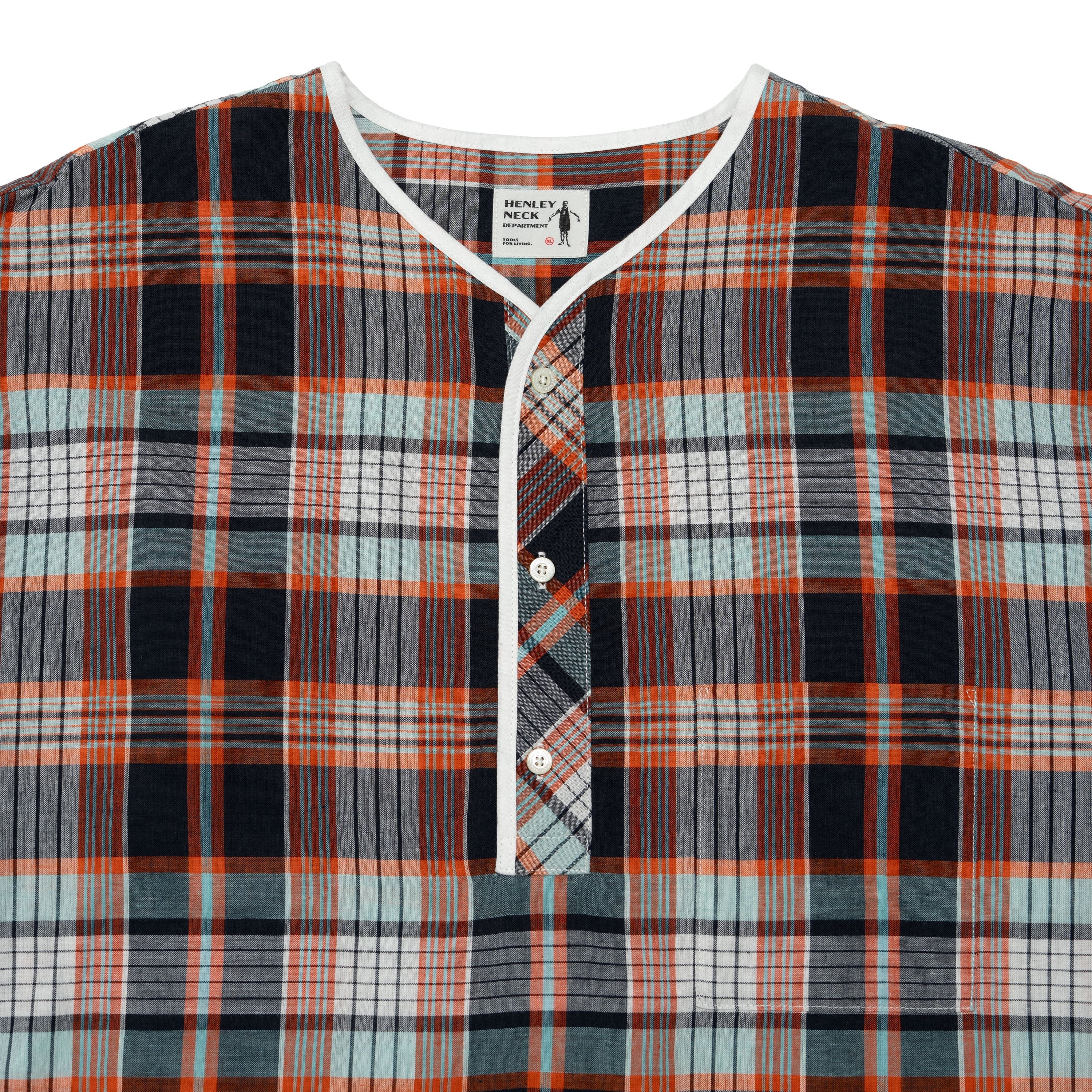 Henley Neck / Albert Madras Plaid