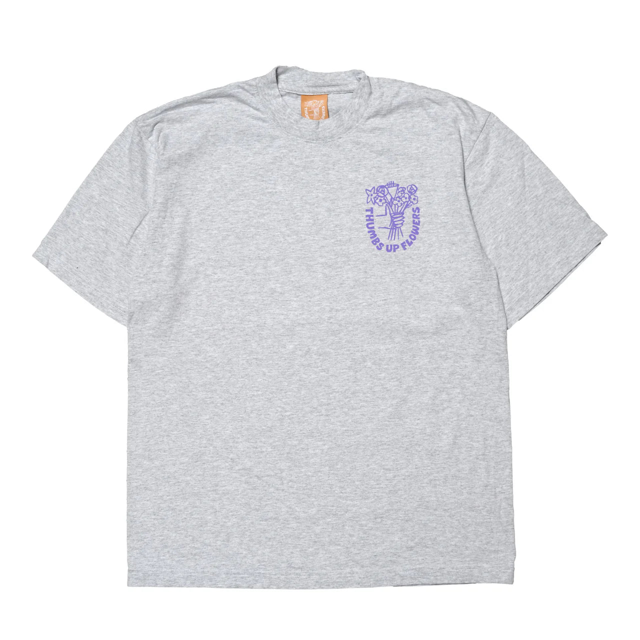 Thumbs Up Flowers Logo T-shirt / Ash Gray
