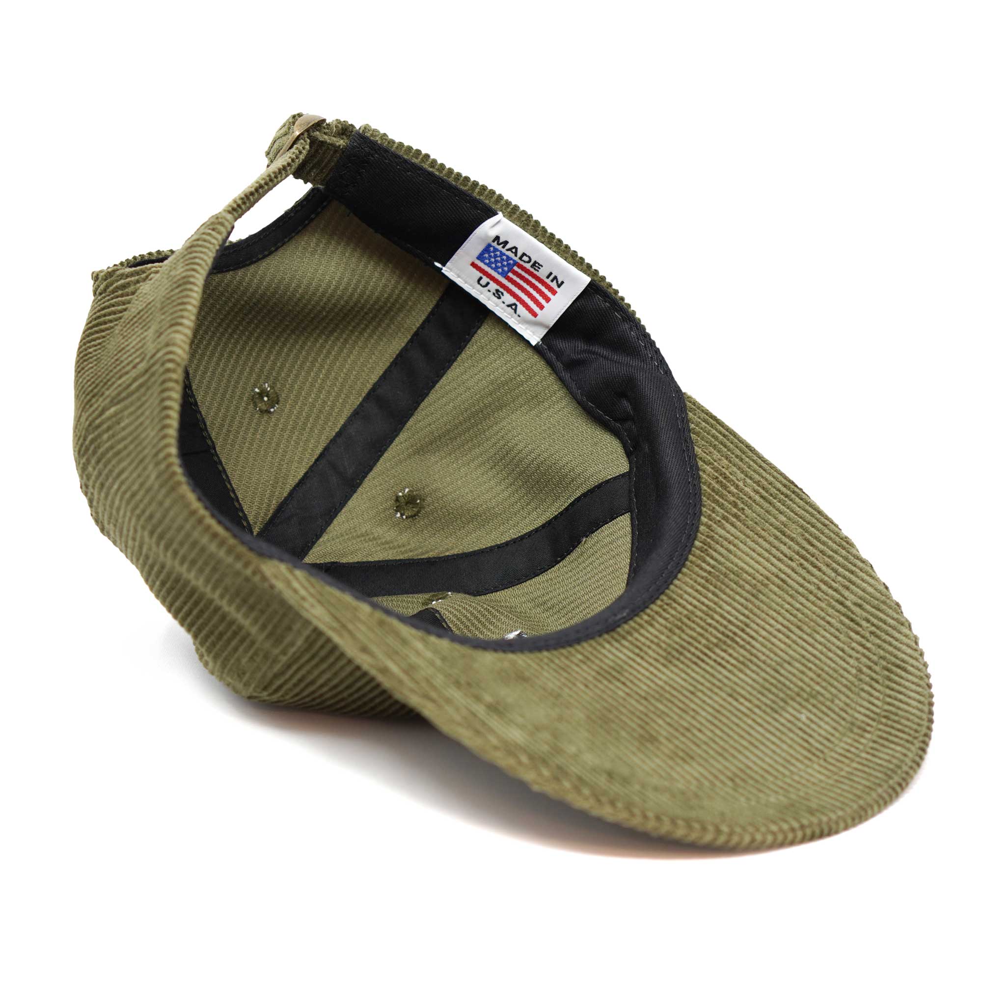 Long Bill Fuben Logo Hat / Olive Corduroy