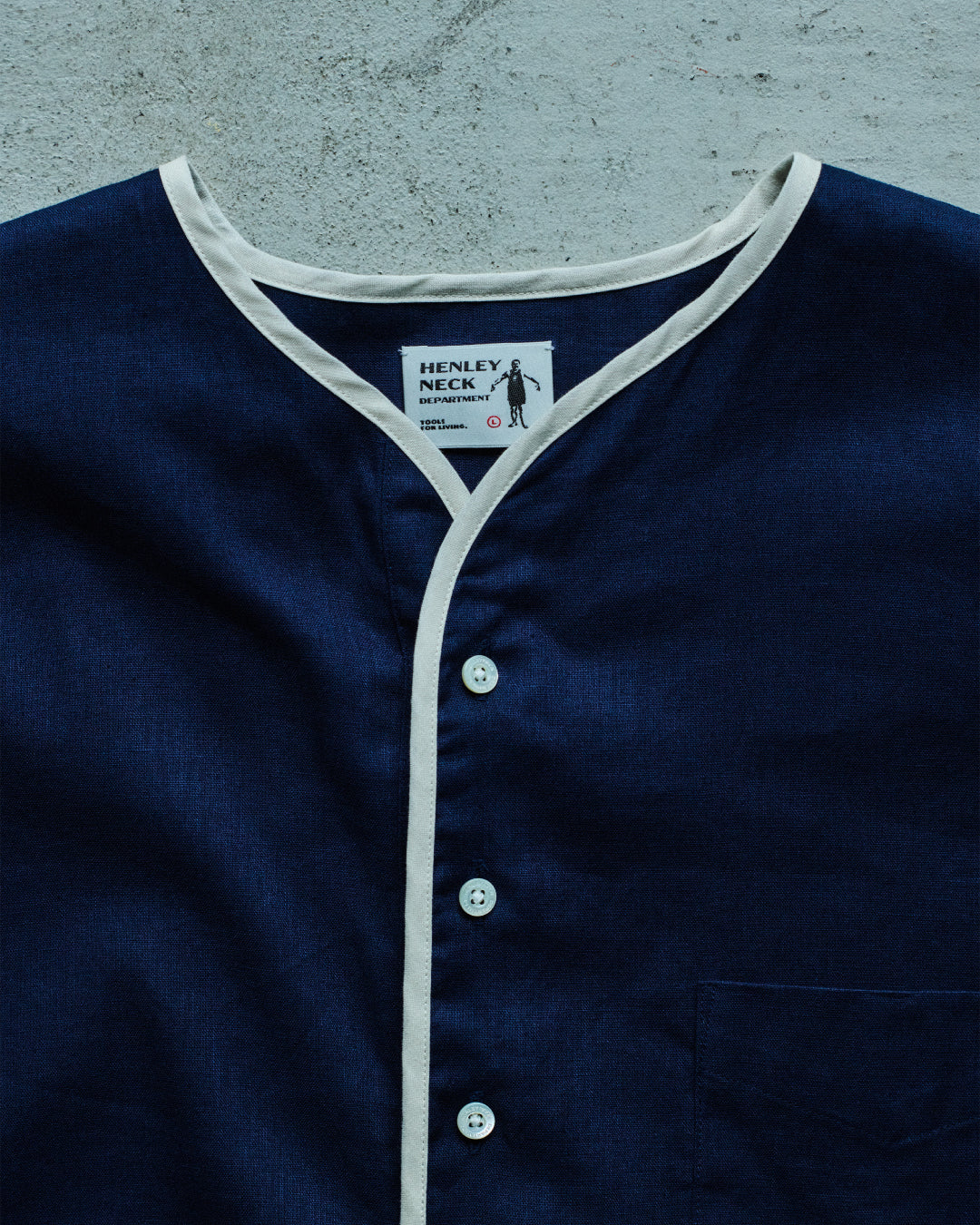 Henley Neck / Allen Cotton Linen