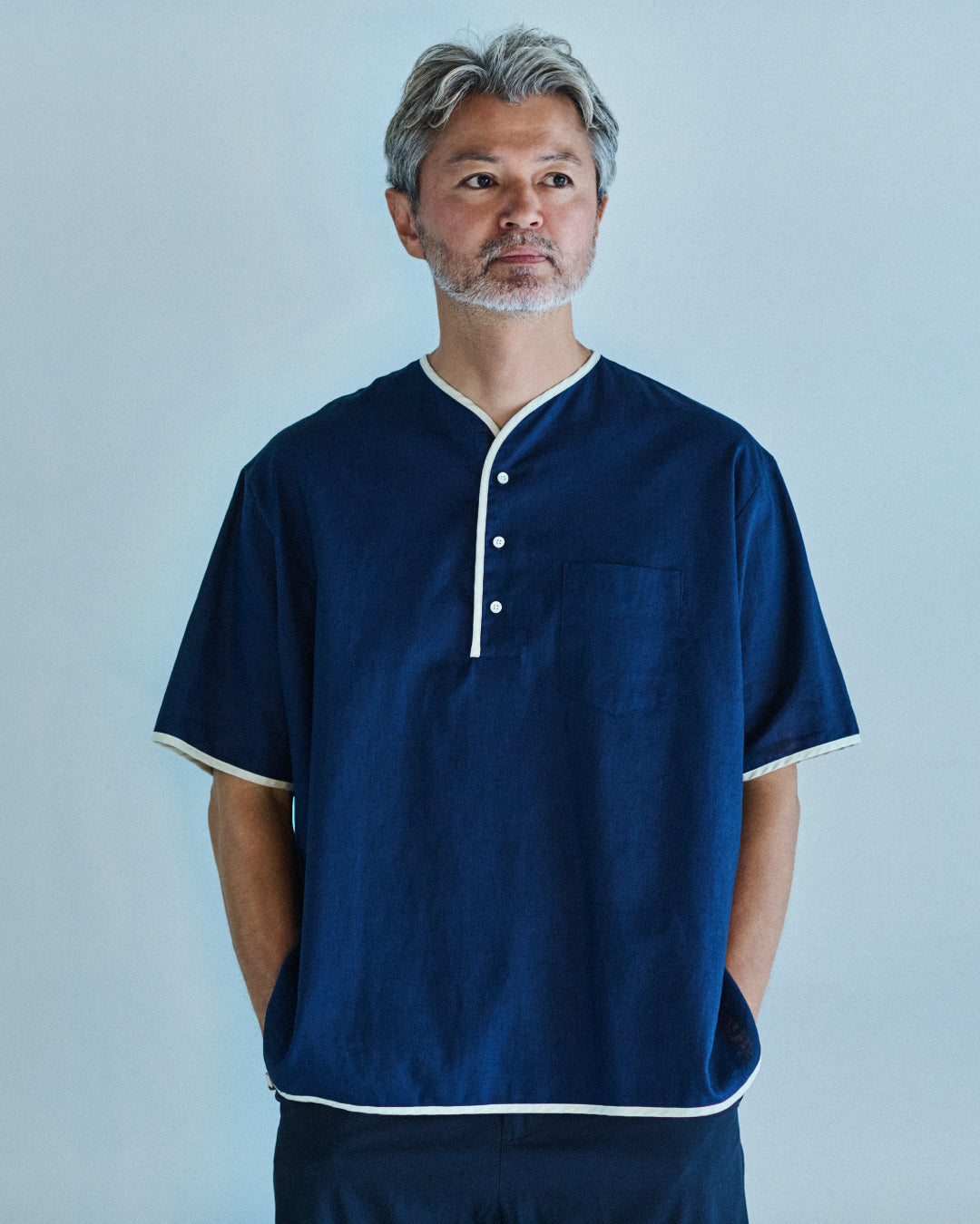 Henley Neck / Allen Cotton Linen