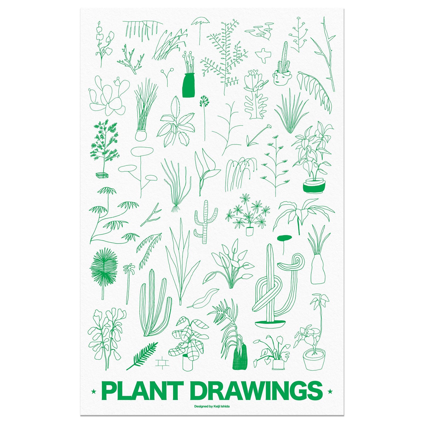 Keiji Ishida Plant Drawing Riso Print