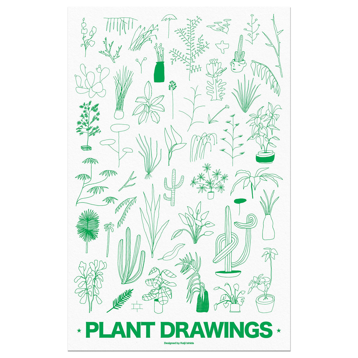 Keiji Ishida Plant Drawing Riso Print