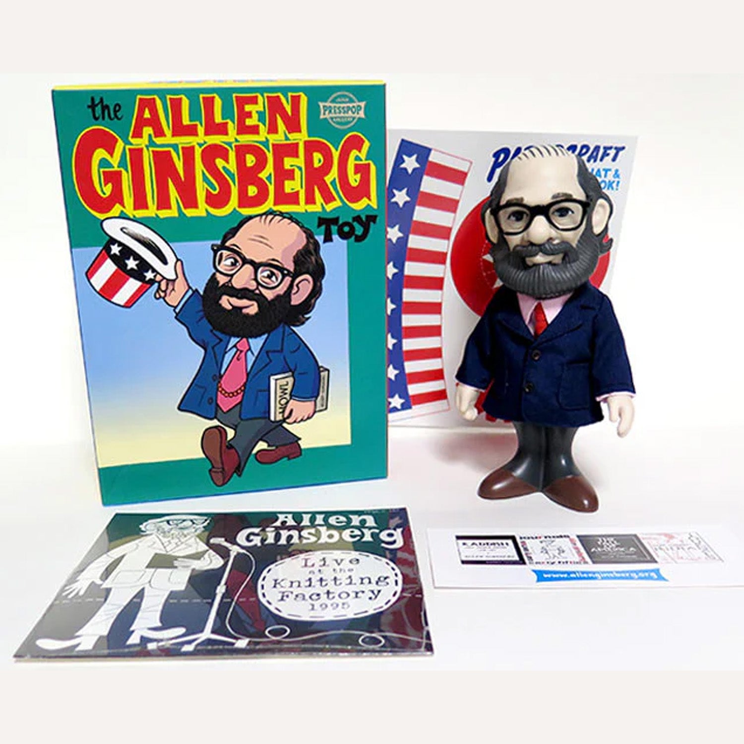 Allen Ginsberg Figurine + CD Set