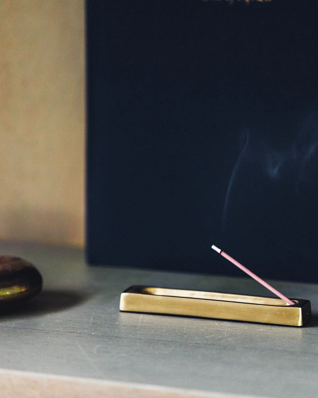 Fog linen work / Brass Incense Stand Rectangle