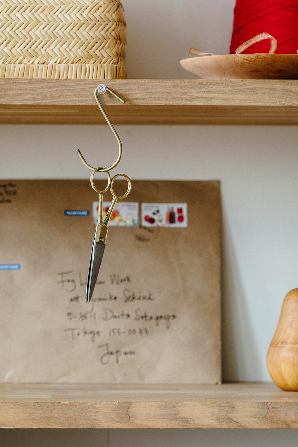 Fog linen work / Brass Handle scissors / Small