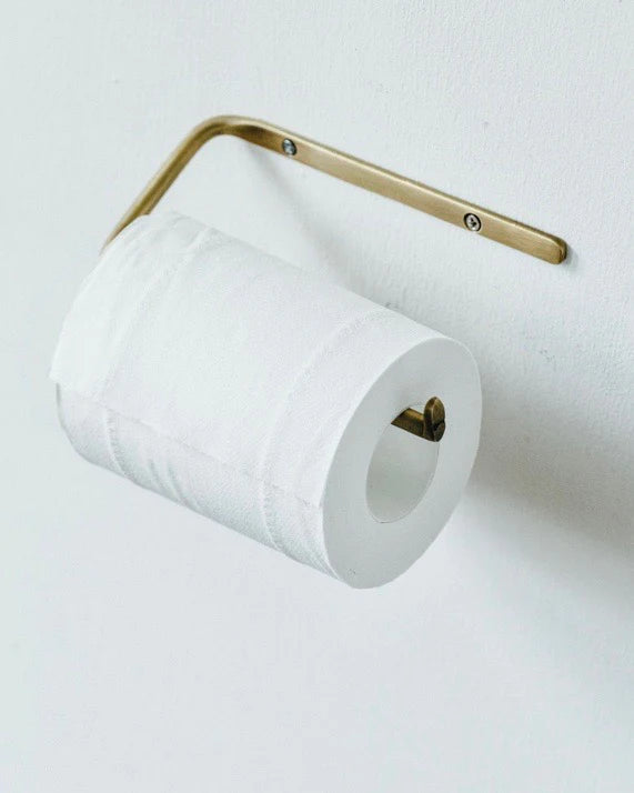 Fog linen work / Brass Toilet Paper Holder