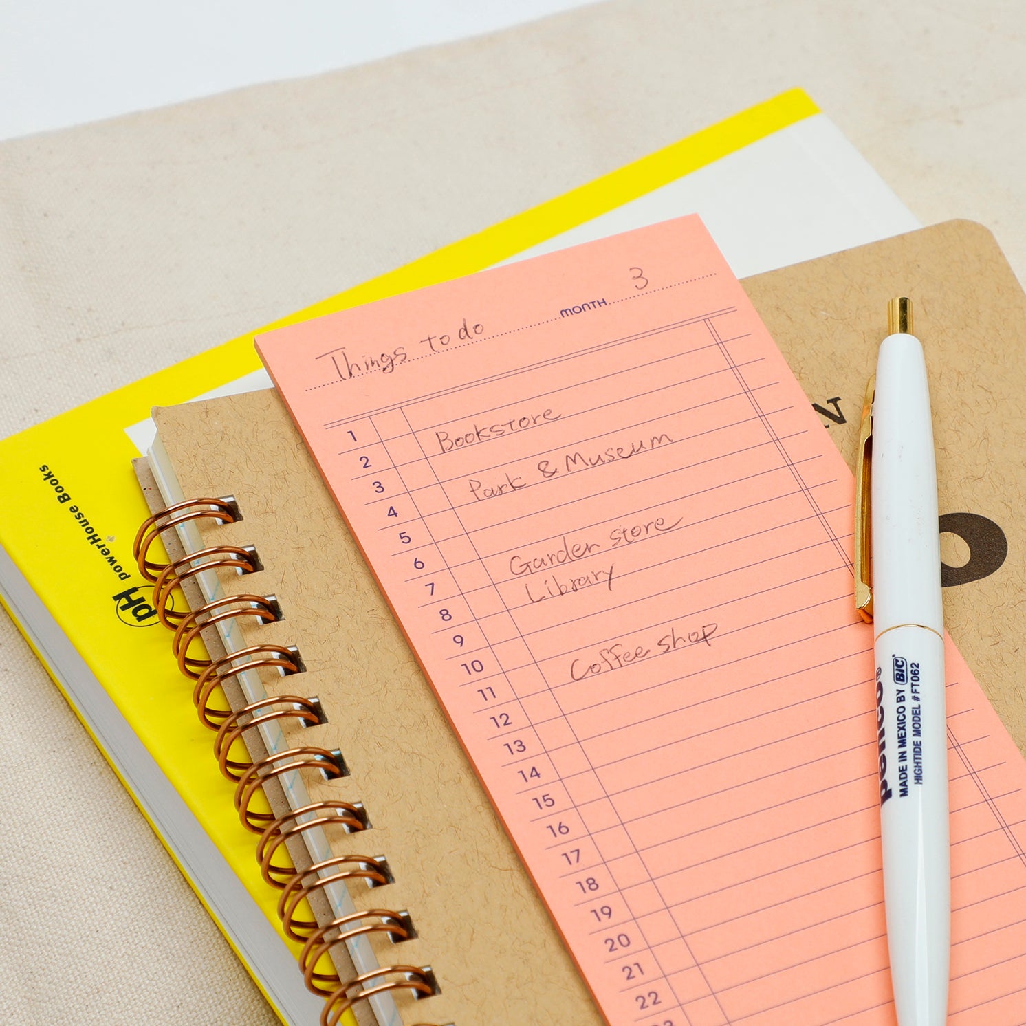 Sticky Memo Pad Monthly
