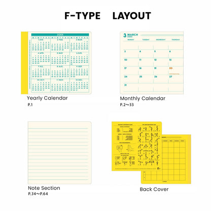 2025 Monthly Planner Penco Square