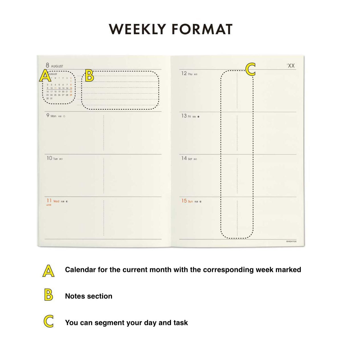 2024 Weekly Planner Tennis Cat A6
