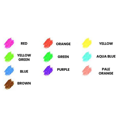 Neon Color Crayon 10 Colors Set