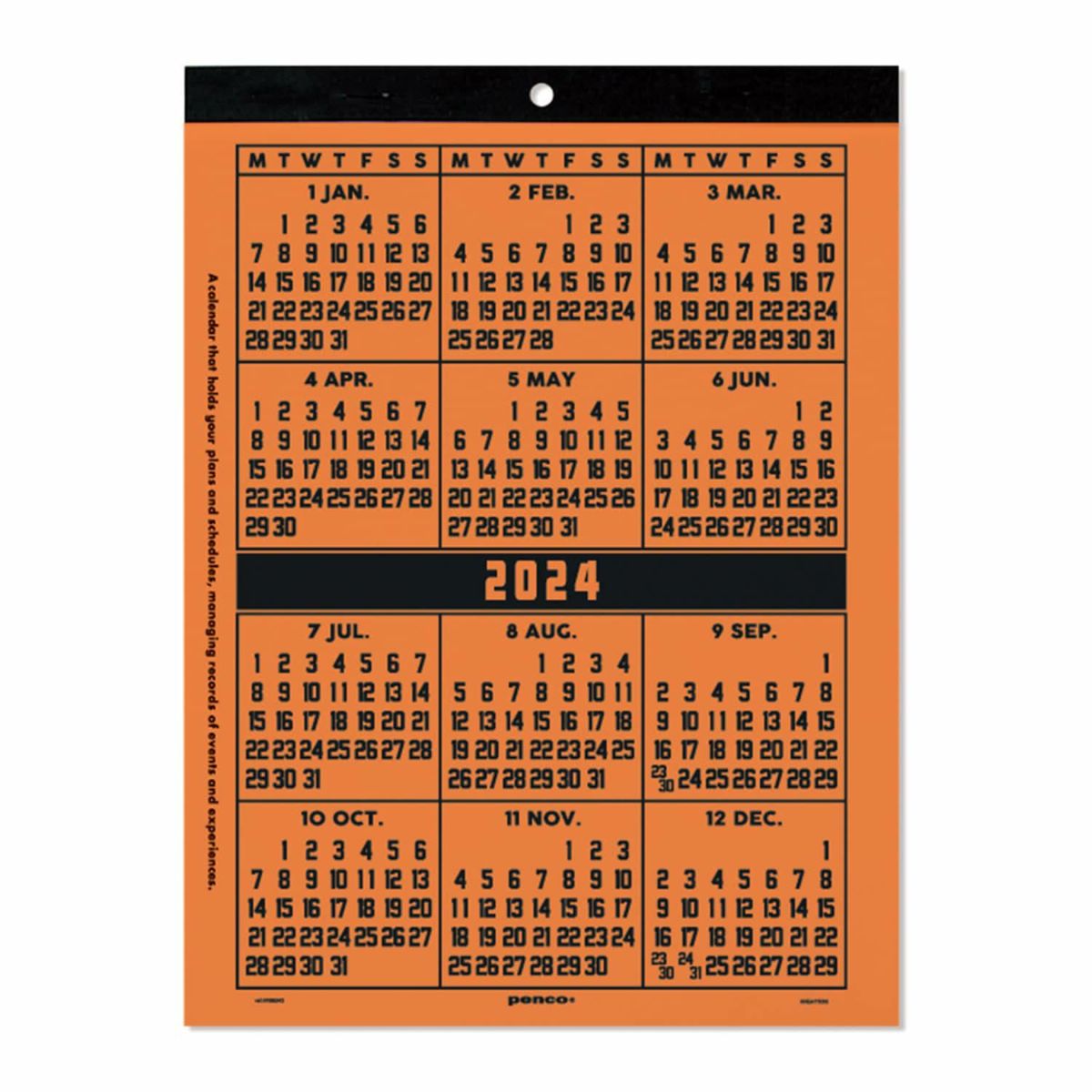 2024 Wall Calendar (PENCO) / A4