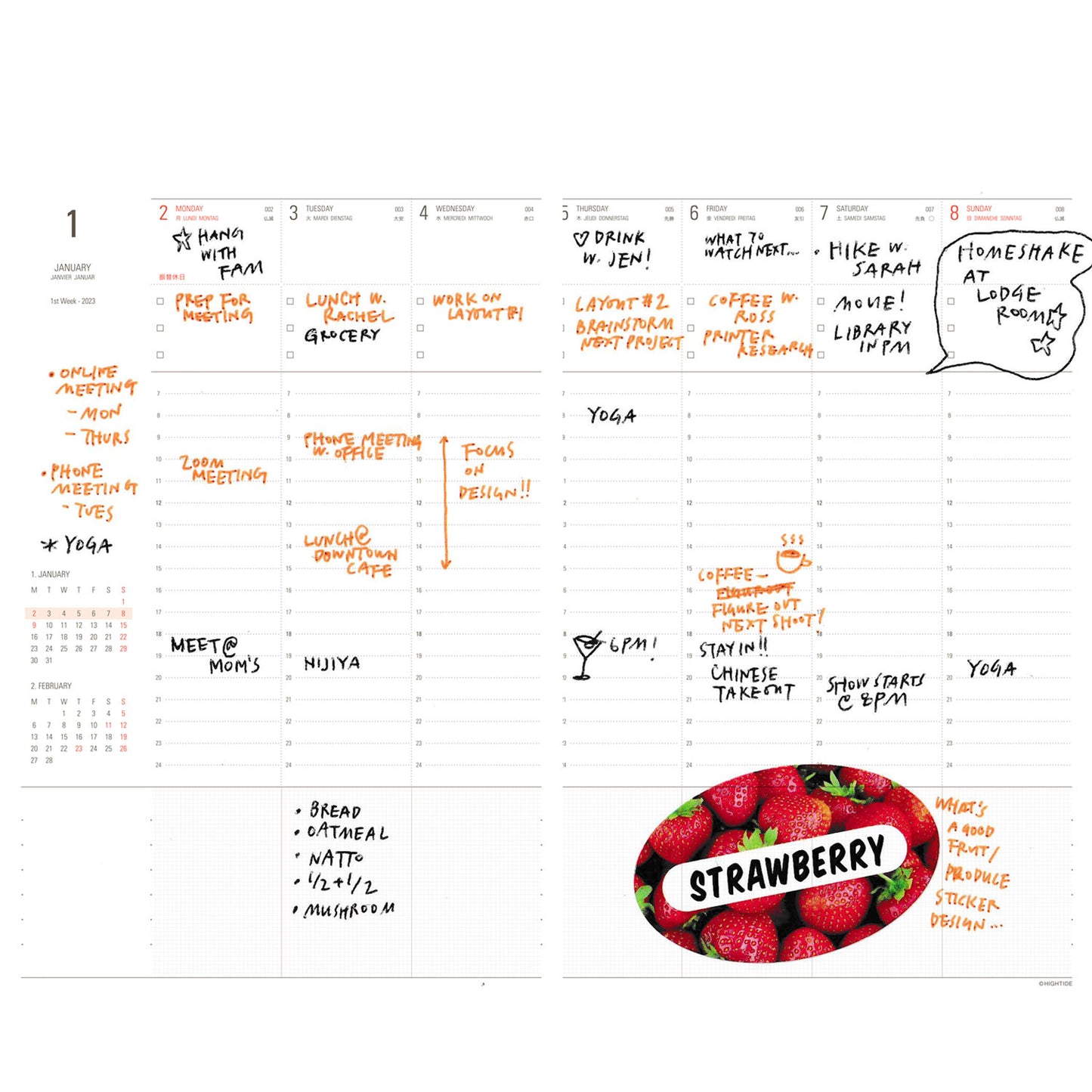 2024 Weekly Planner Calm A5 Vertical