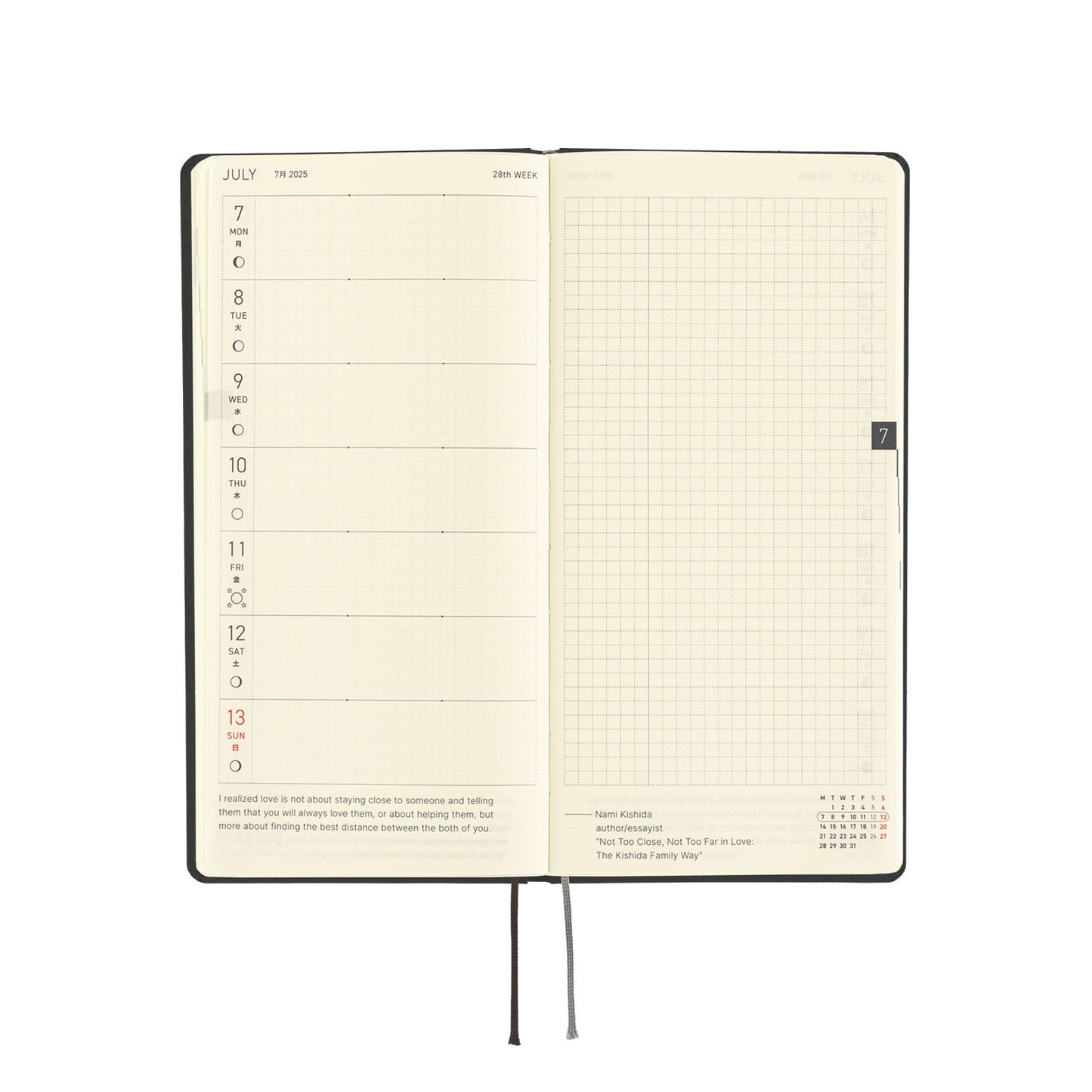 2025 Planner / Weeks Paper Series / Black Gingham