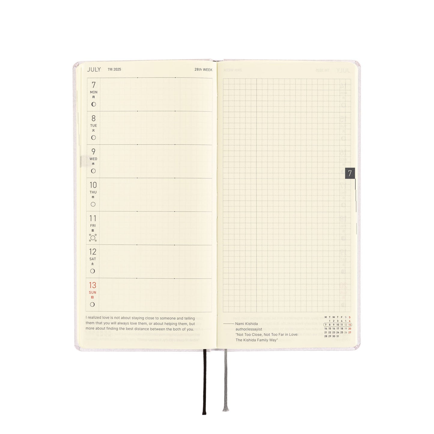 2025 Planner / Weeks Paper Series / Platinum White