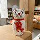 Wooden Doll/ Cat with Red Seabream